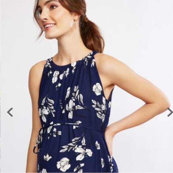 Ripe Pippa Peasant Floral Maxi Maternity Dress Sz L - Picture 11 of 11